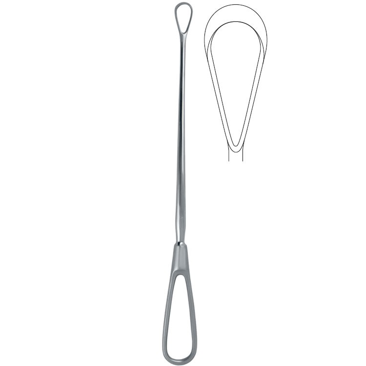 Curette uterine Bumm malleable sharp fig.2/19.5x290mm