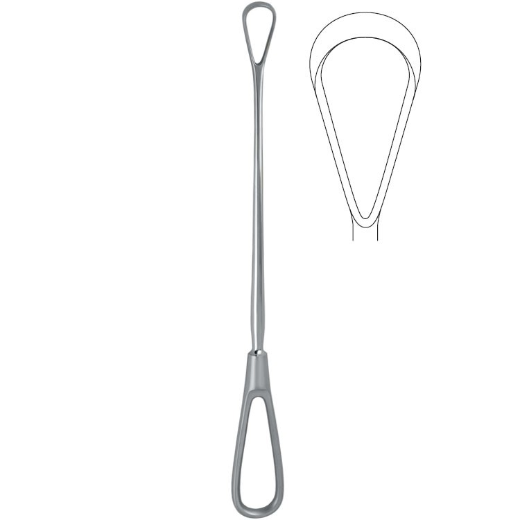 Curette uterine Bumm malleable blunt fig.4/23.5x290mm
