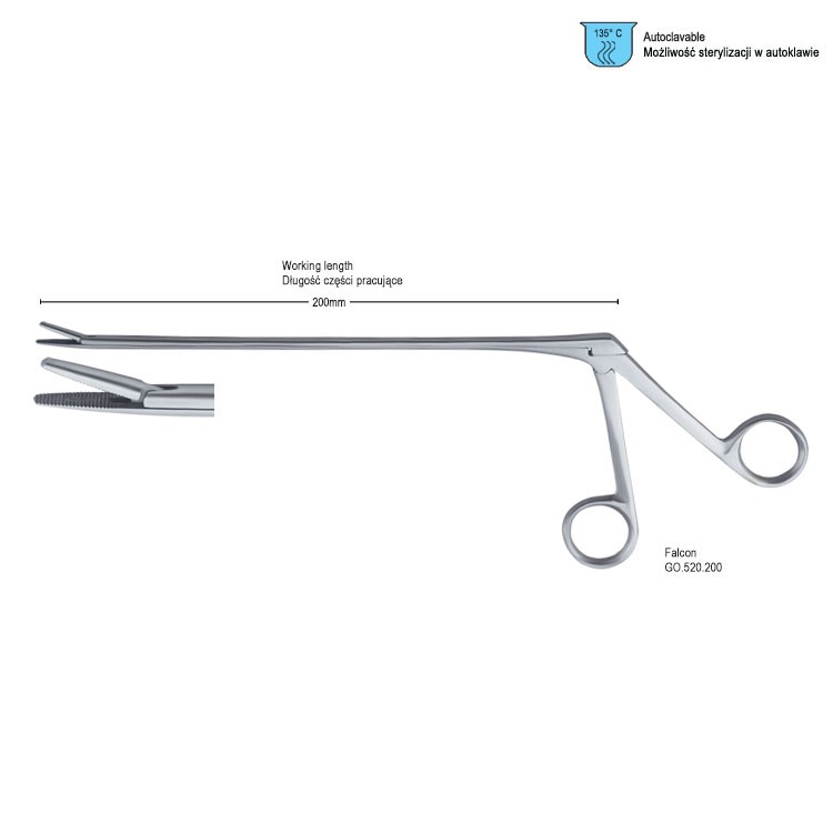 Forceps I.U.D. removing Falcon 200mm Shaft