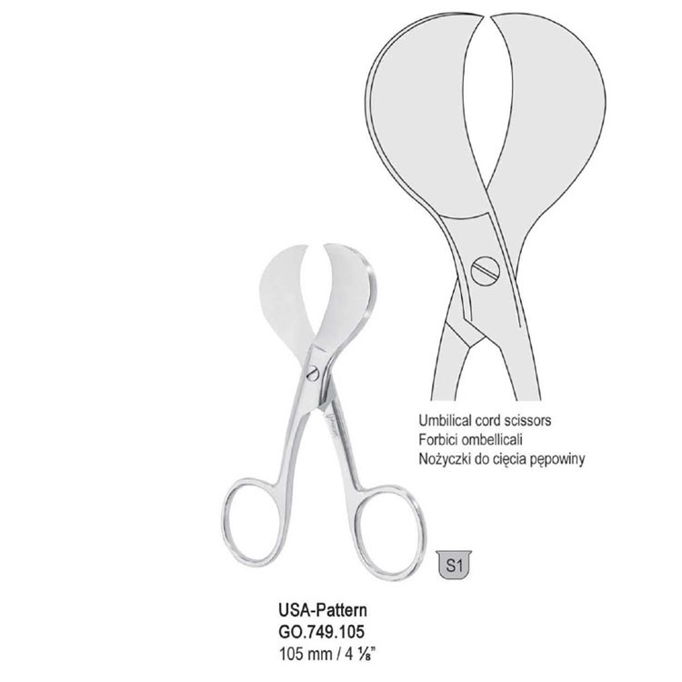 Scissors umbilical cord USA-Pattern 105mm