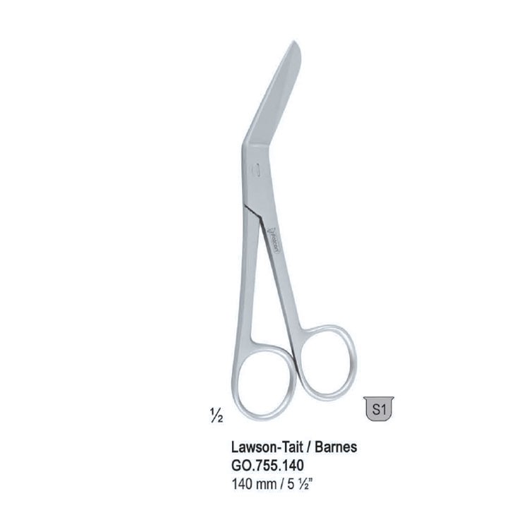 Scissors episiotomy Lawson-Tait / Barnes angled 140mm