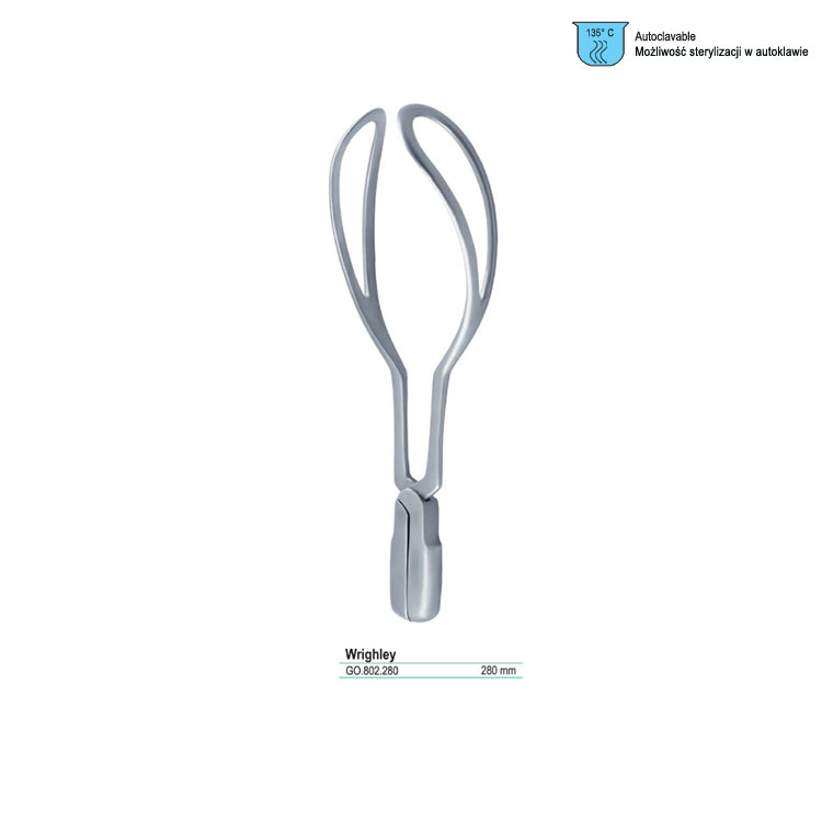 Forceps obstetric Wrigley caesarean 280mm