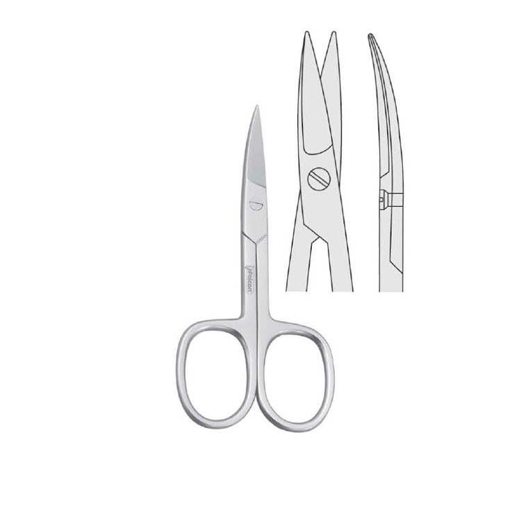 Scissors manicure finger nail curved 90mm