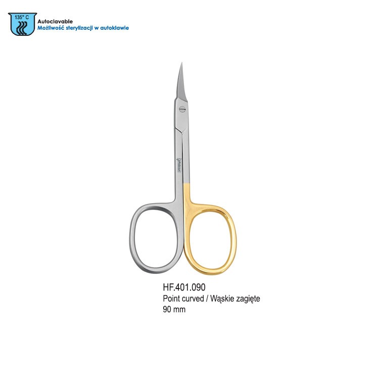 Super-Cut Scissors cuticle arrow point curved 90mm