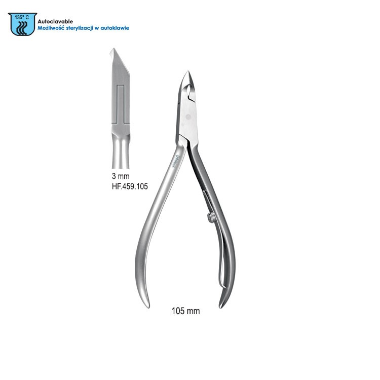 Professional-Line Cuticle and skin nipper 3mm tip 105mm