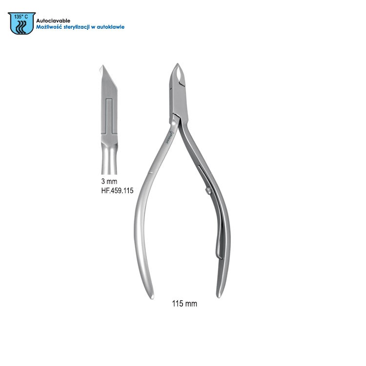 Professional-Line Cuticle and skin nipper 3mm tip 115mm