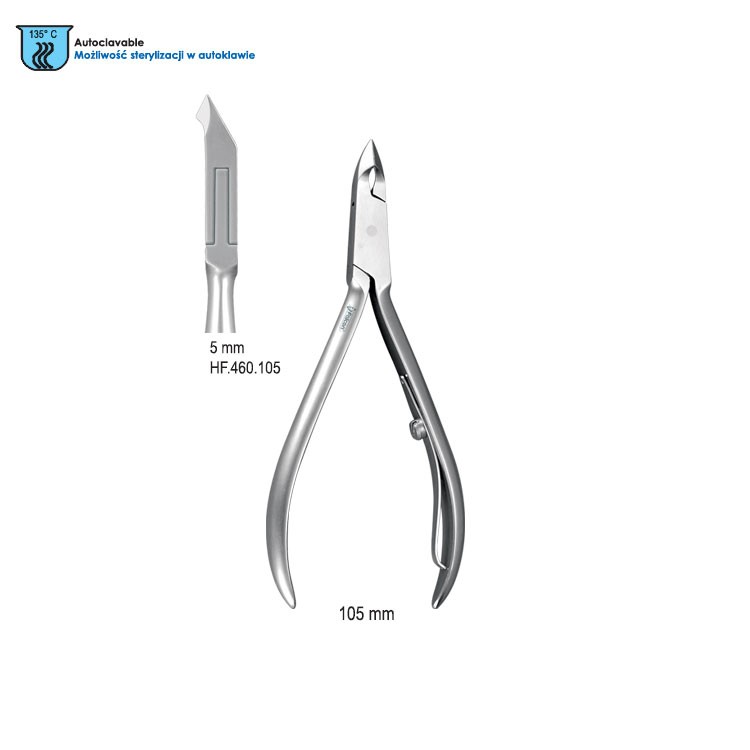 Professional-Line Cuticle and skin nipper 5mm tip 105mm