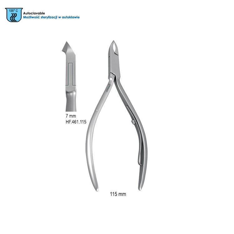 Professional-Line Cuticle and skin nipper 7mm tip 115mm