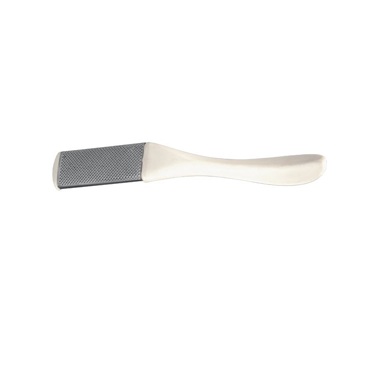 Foot file white plastic with SS Blade