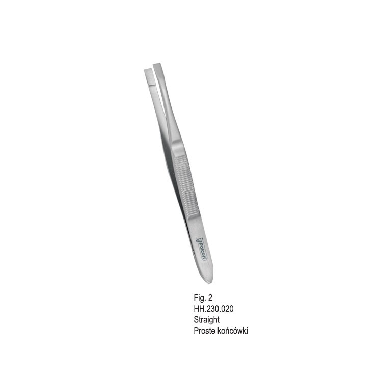 Tweezers Falcon straight tips 90mm