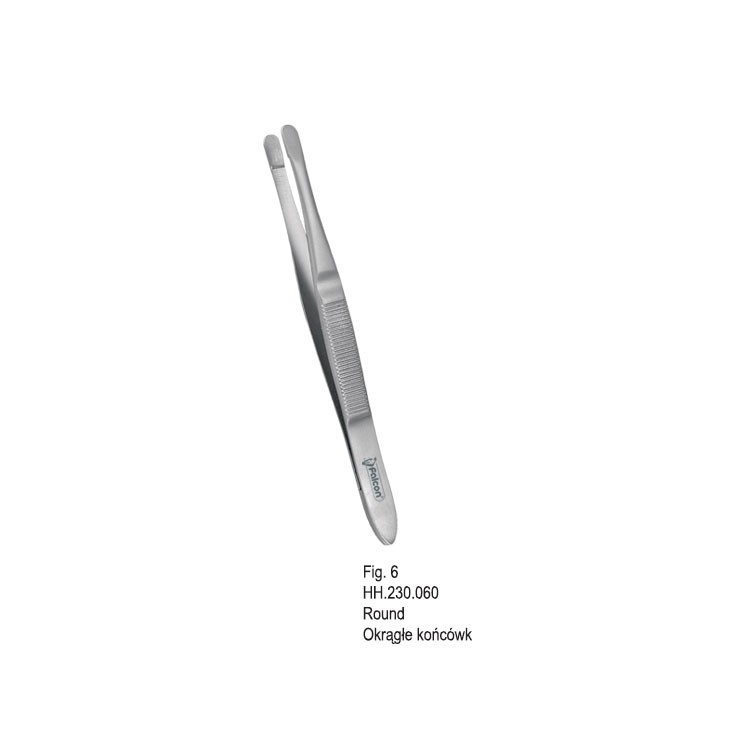 Tweezers Falcon round tips 90mm