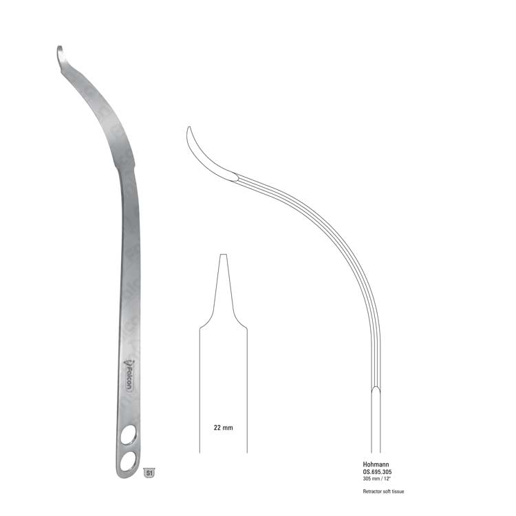 Retractor hip soft tissue 22x305mm
