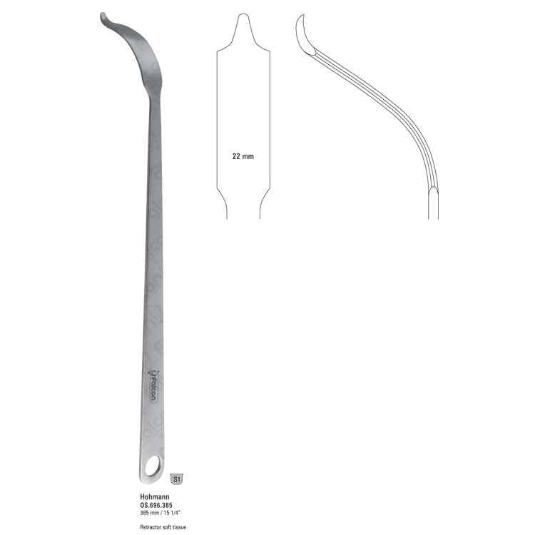 Retractor hip soft tissue 22x385mm