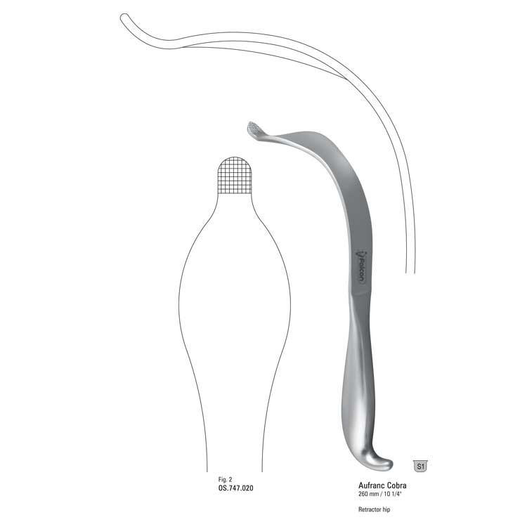 Retractor hip Aufranc Cobra deep curved 32x260mm, fig.2