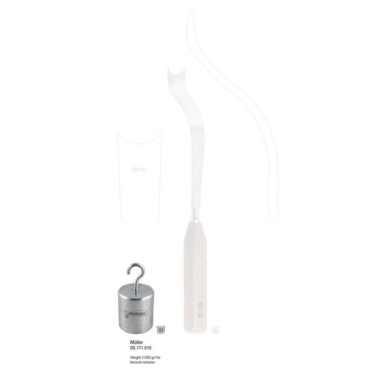 Retractor hip femoral Müller weight only
