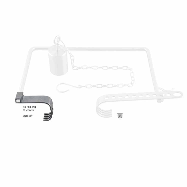 Retractor hip self-retaining Charnley initial incision short blade 75mm