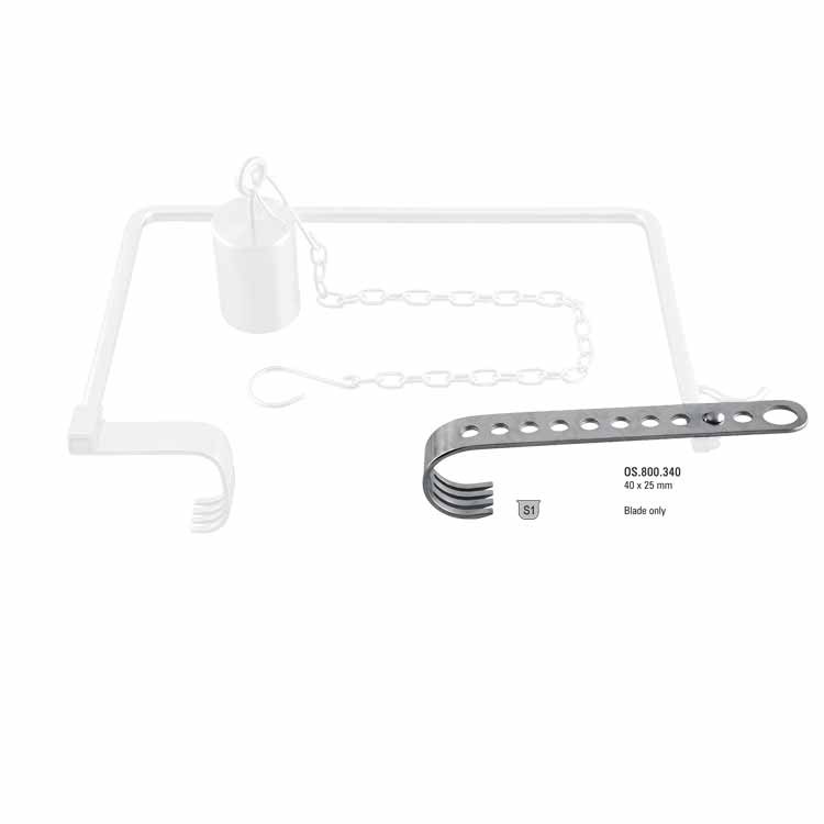 Retractor hip self-retaining Charnley initial incision short blade 100mm