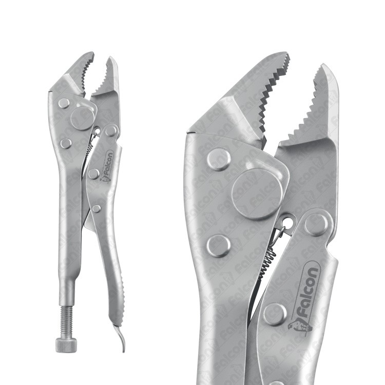 Pliers wire bending Falcon Locking-Grip flat nose 240mm