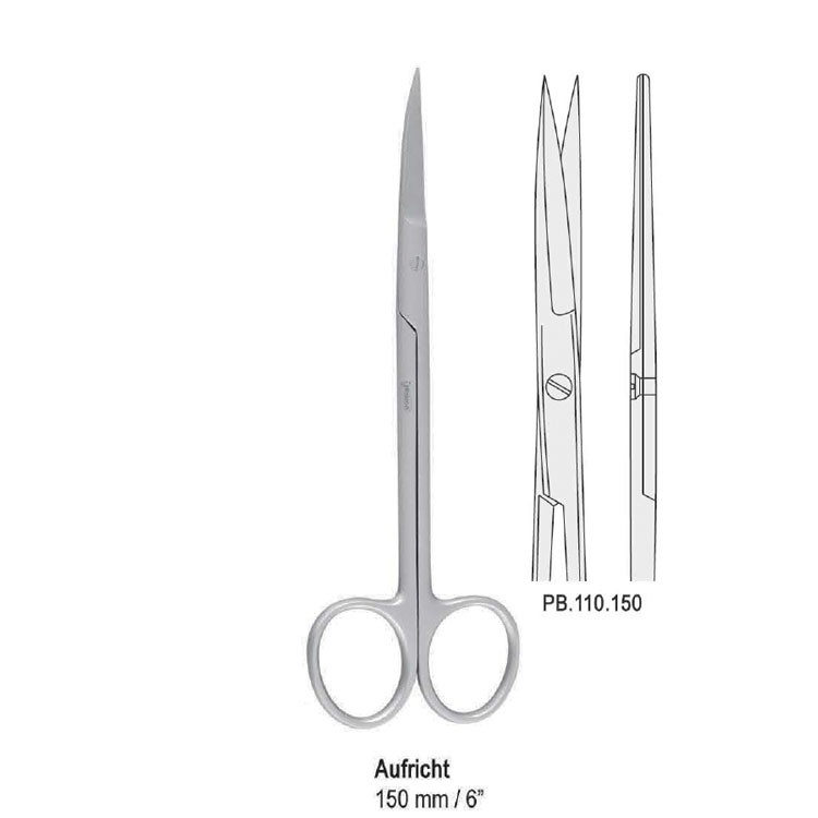 Scissors Aufricht straight 150mm