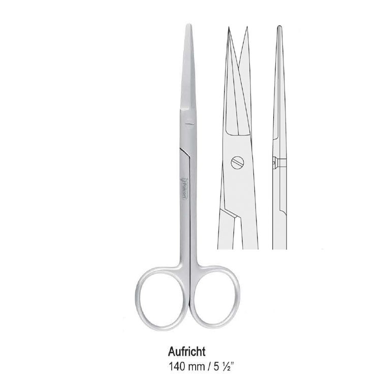 Scissors Aufricht double edge sh/sh straight 140mm