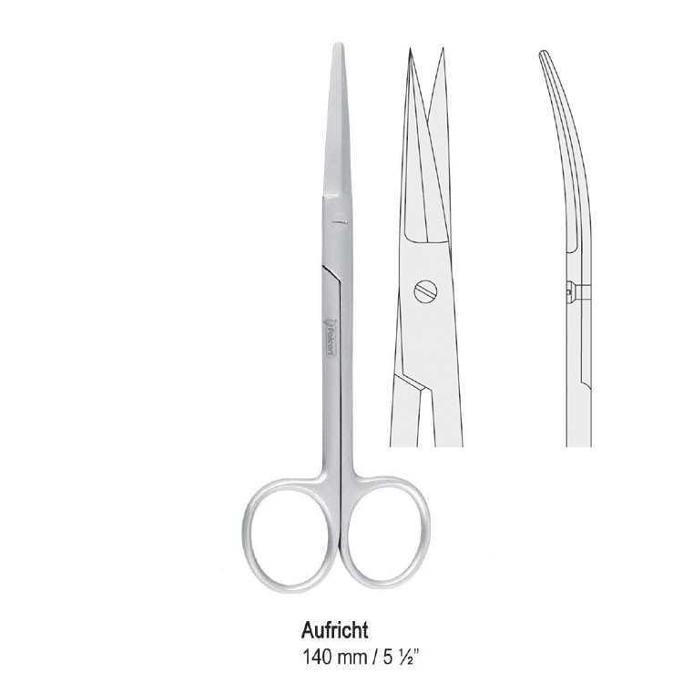 Scissors Aufricht double edge sh/sh curved 140mm
