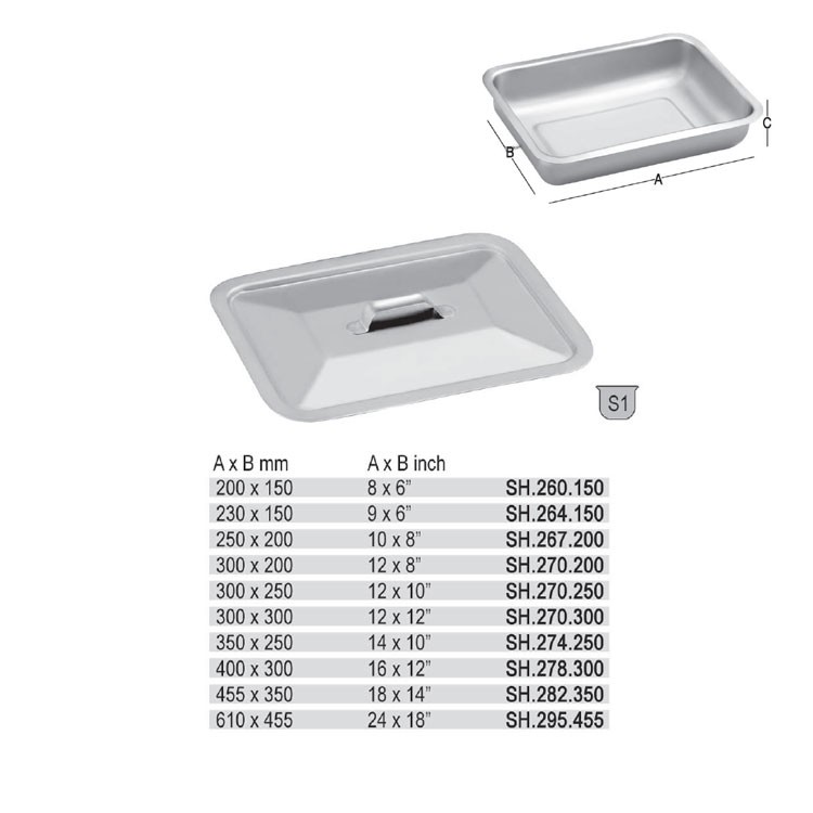 Instruments tray lid 350 x 250mm