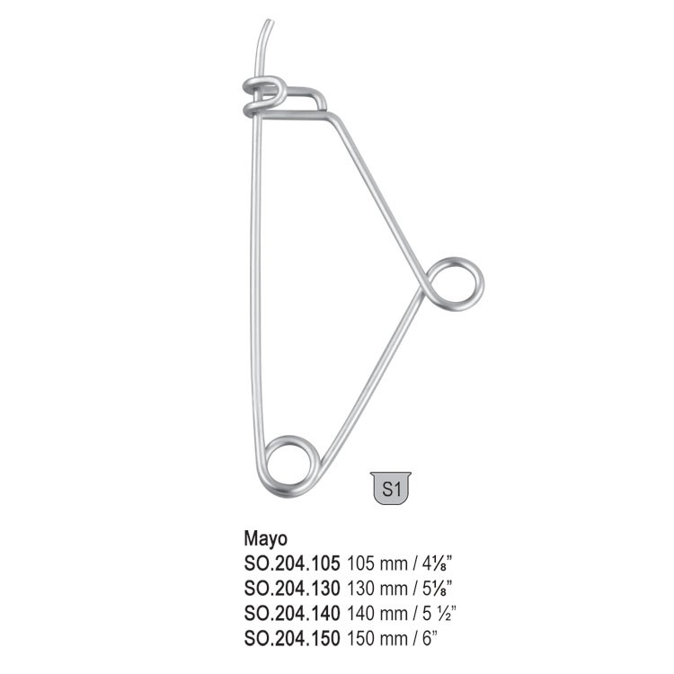 Safety pin for instruments Mayo 150mm