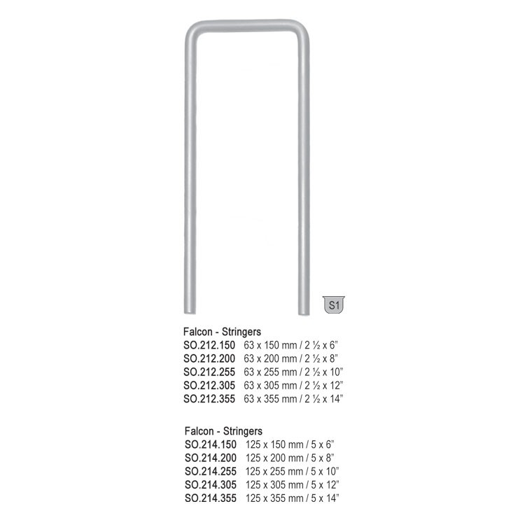 Falcon-Stringers for ring handle instruments open 63x200mm 