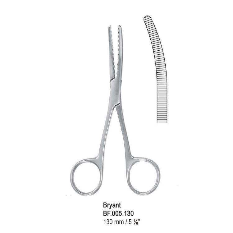 Forceps dressing Bryant curved 150mm