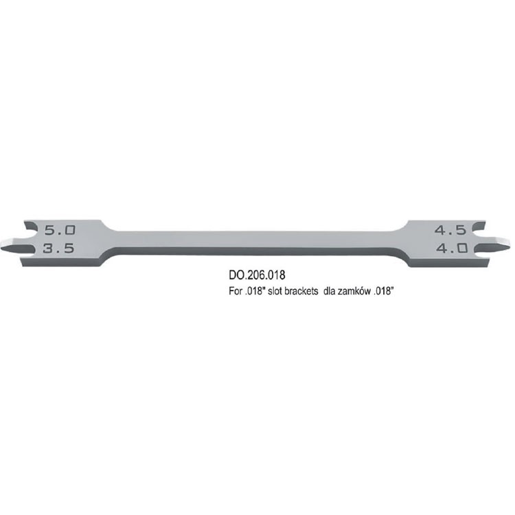 Bracket positioning gauge SS for .018" slot 