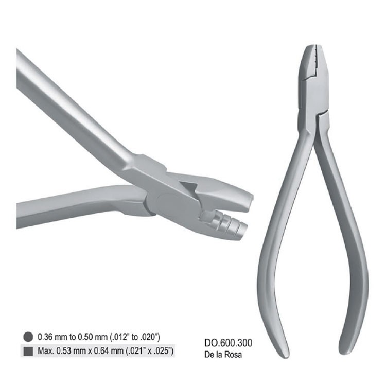 Pliers arch contouring De la Rosa grooved