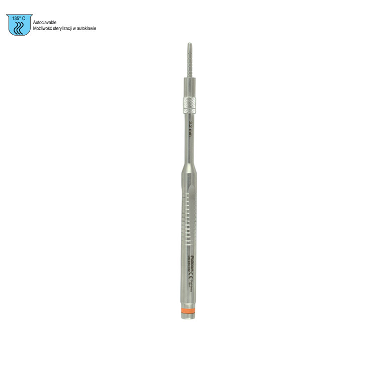 Ergo-Form Osteotome Palti tapered with stop convex straight 3.2mm (Orange) 