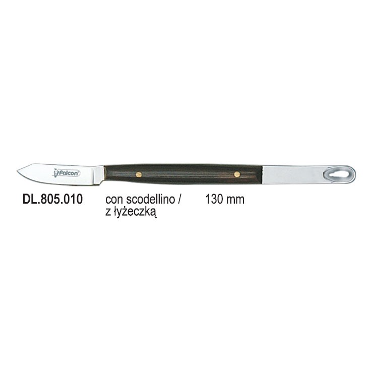 Wax knife con scodellino small with wooden handle 130mm