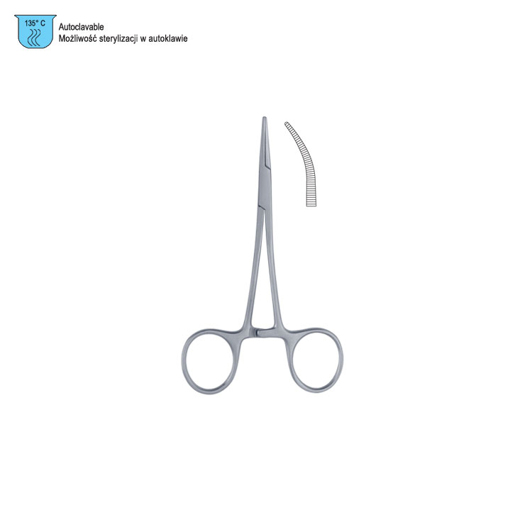 Forceps artery Halsted Mosquito curved 125mm (Mirror Finish)