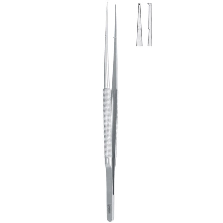 Forceps micro round handles str. 1x2th 180mm 