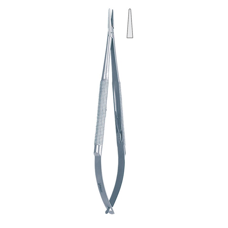 Micro needle holder round handles str. 180mm