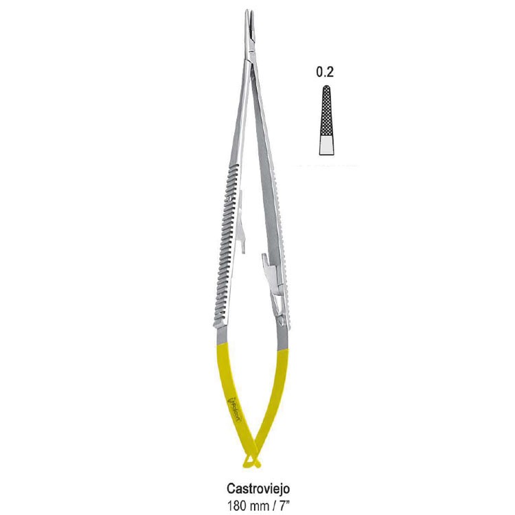 Falcon-Grip Needle holder Castroviejo str. 180mm TC