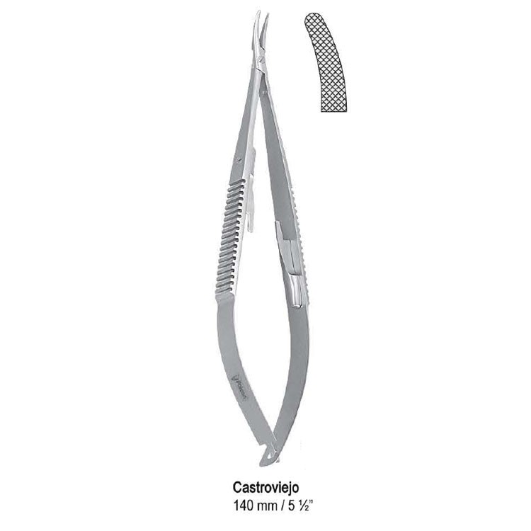 Needle holder Castroviejo cur. 140mm
