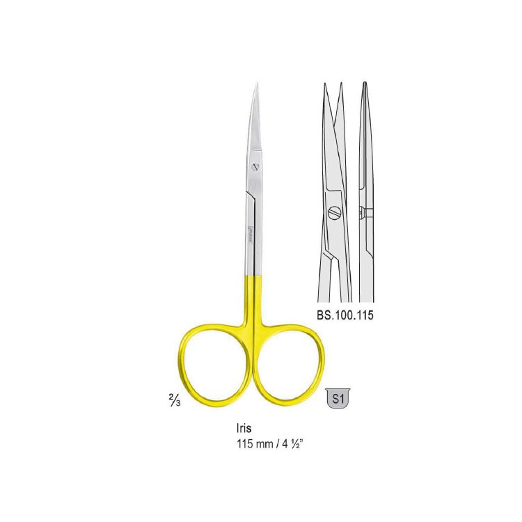 Falcon-Cut Scissors Iris straight 115mm 