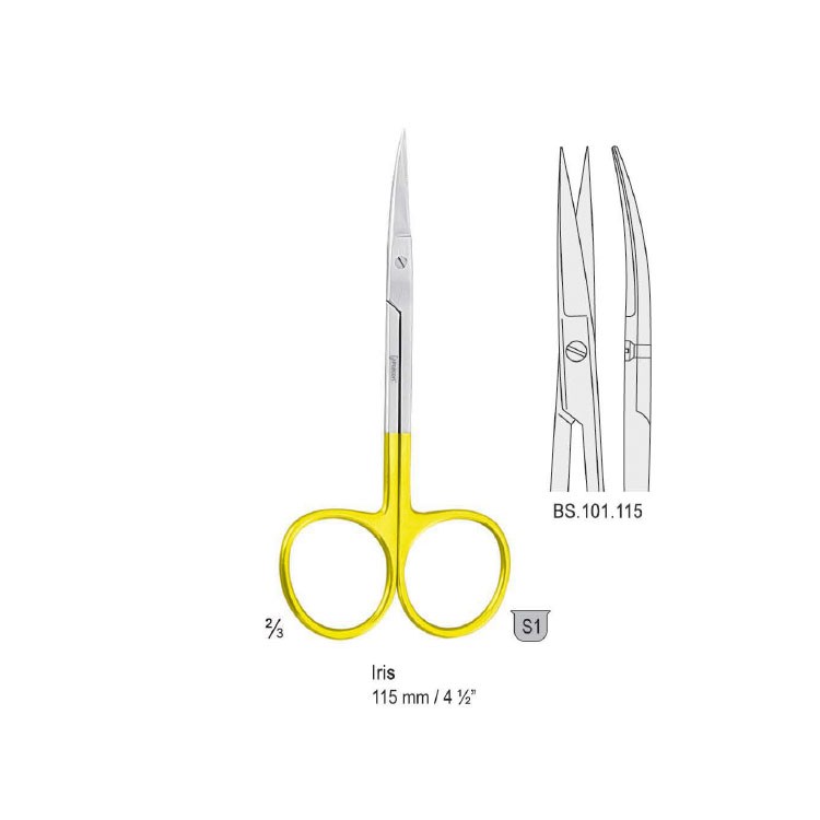 Falcon-Cut Scissors Iris curved 115mm 