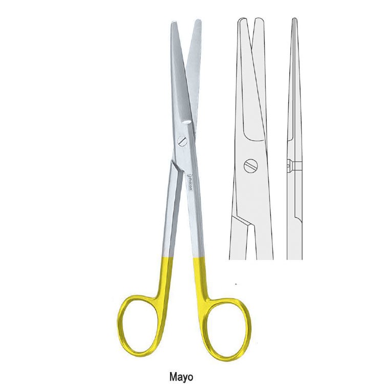 Falcon-Cut Scissors operating Mayo straight 145mm
