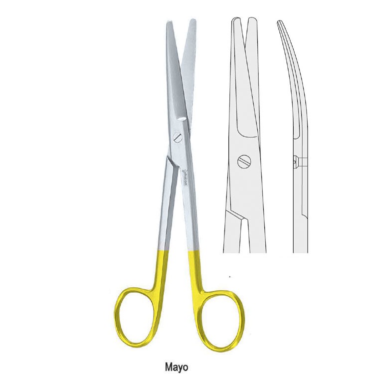 Falcon-Cut Scissors operating Mayo curved 170mm