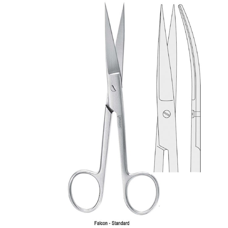 Scissors Falcon-Standard sh/sh curved 145mm