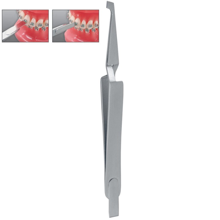 Bracket placing tweezers with slot aligner fig. 1