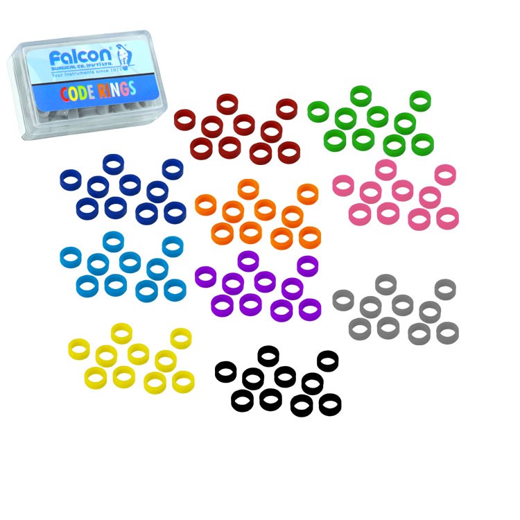 Color code ring silicone large white (Pack of 50 pieces)