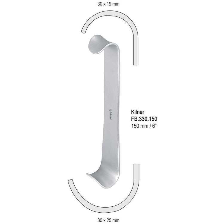 Retractor cheek Kilner 150 mm