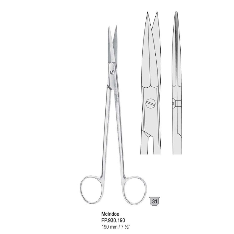Scissors cartilage McIndoe straight 190mm