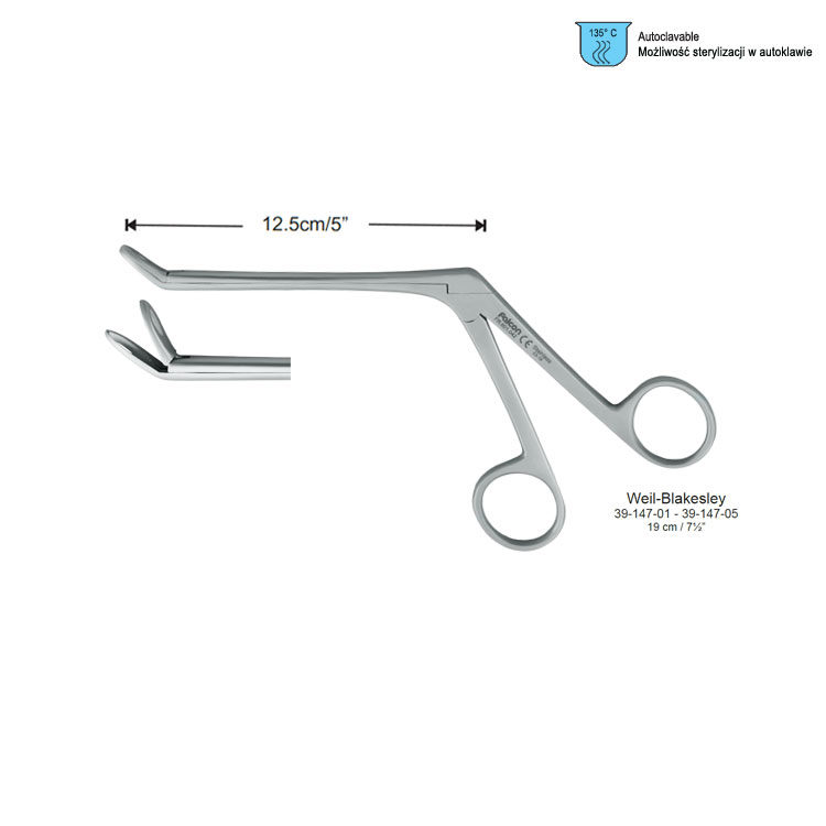 Forceps nasal ethmoid bone Weil-Blakesley 45º upward 4.2x120mm