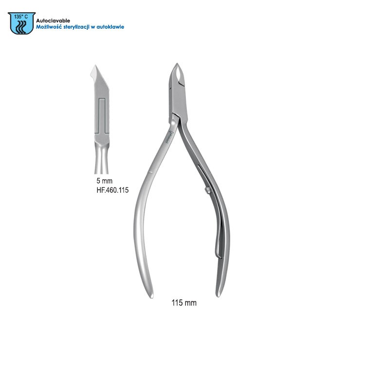 Professional-Line Cuticle and skin nipper 5mm tip 115mm