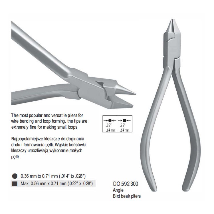 Pliers wire bending flat/round Angle